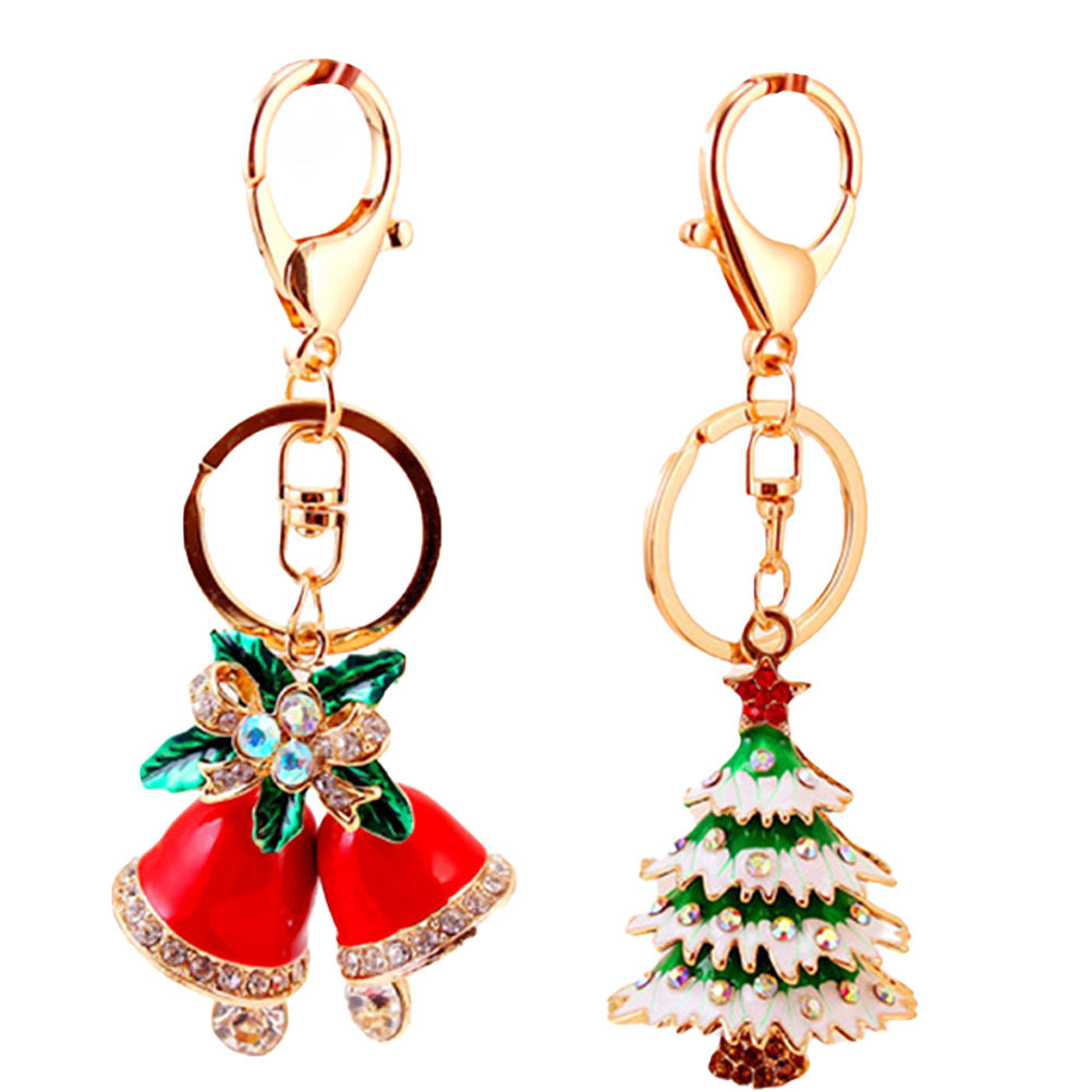 Car Accessories Xmas Gifts - 크리스마스 트리 키체인 펜던트 2개 세트,