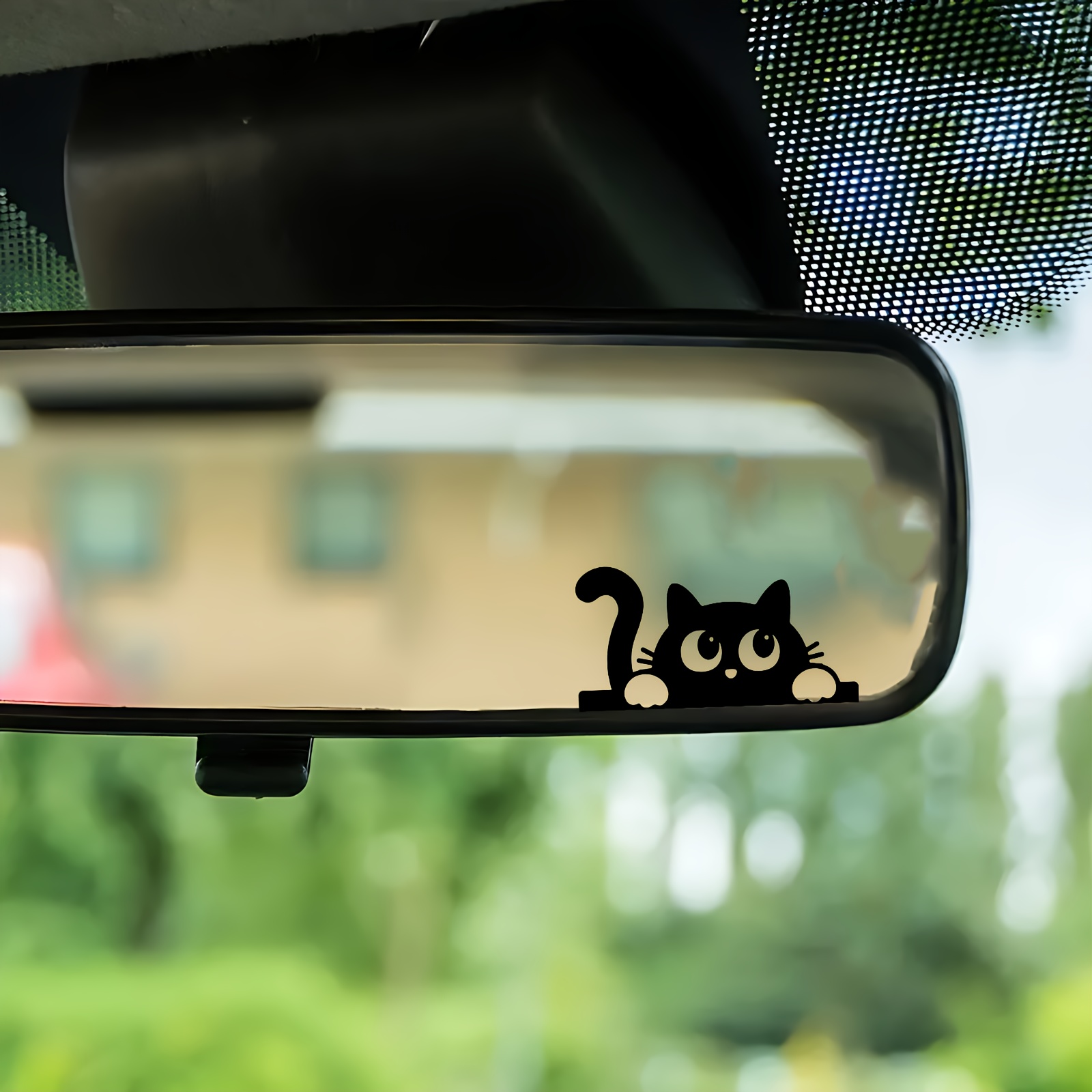 Car Accessories Xmas Gifts - 귀여운 고양이 자동차 백미러 스티커 사이드