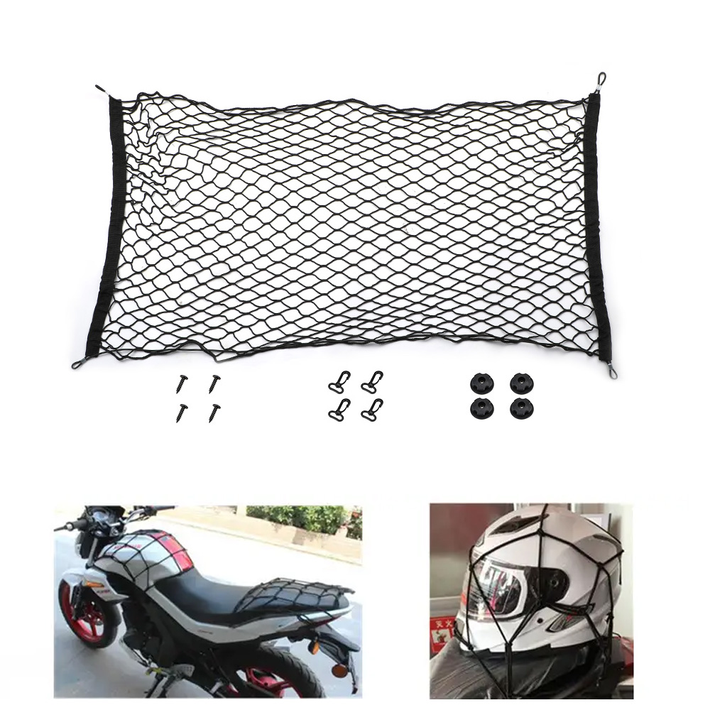 Car Cargo Net Trunk - 유니버설 90x40cm/110x50cm 오토바이 스토리지 그물 가방