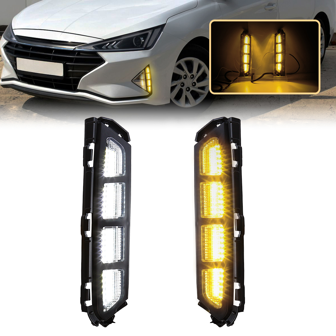 Car Accessories For Road Trip - 현대 Elantra 2019 2020 DRL 주간