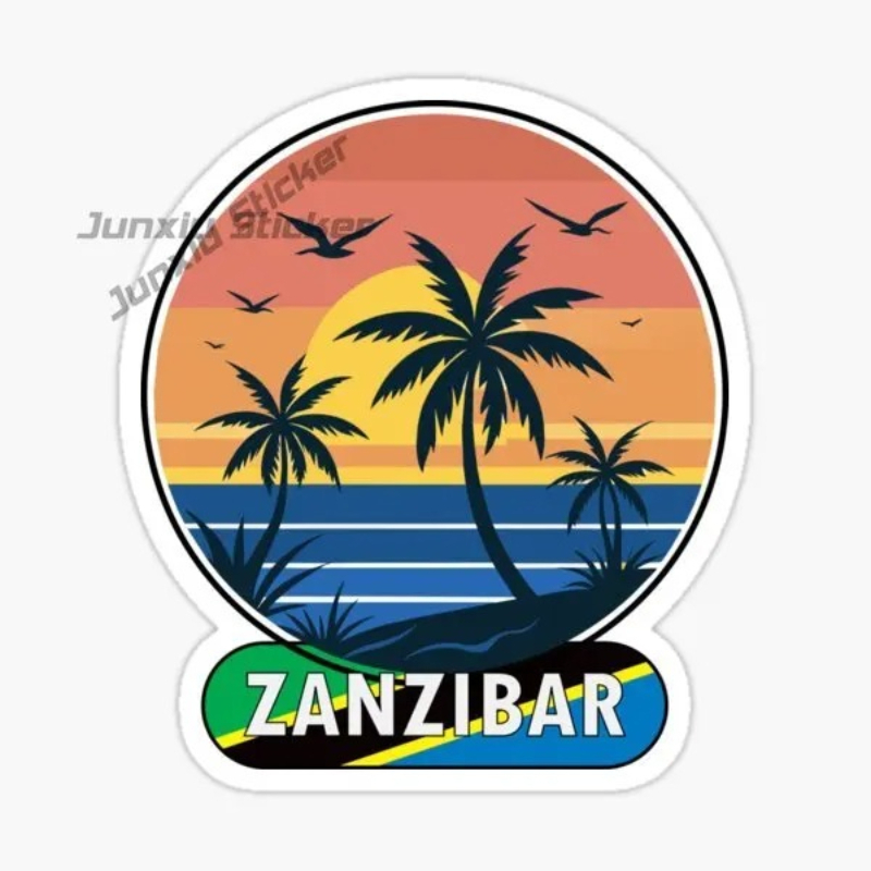 Car Accessories Zanzibar - 탄자니아 잔지바르 국기 국가 상징 비닐