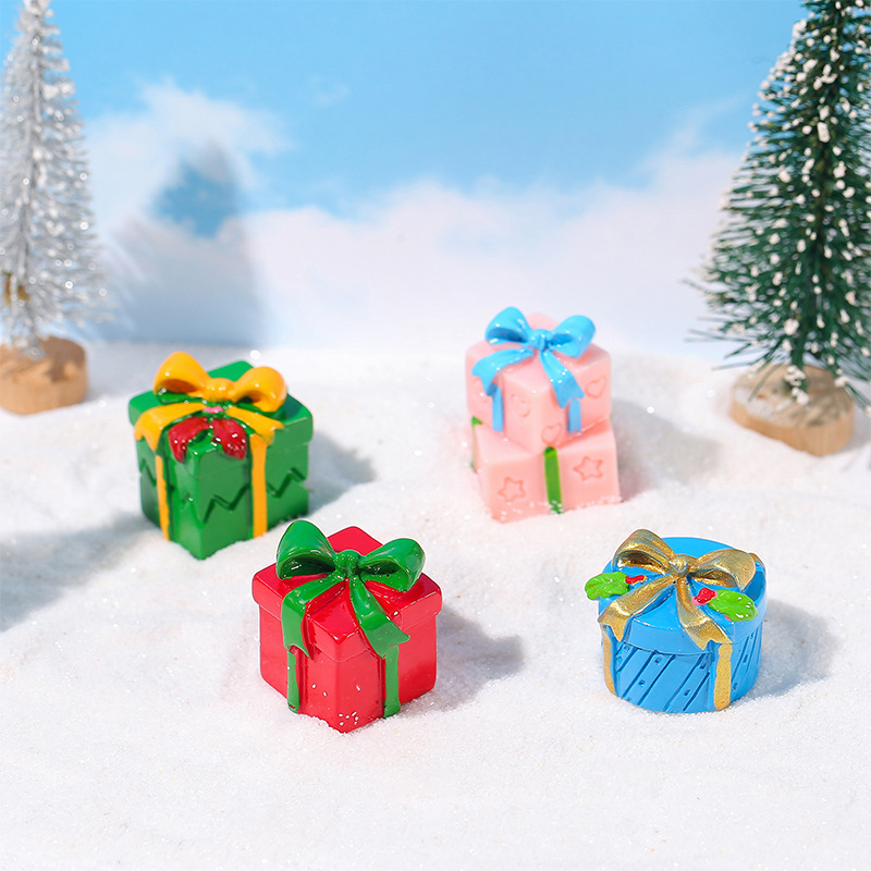 Car Accessories Xmas Gifts - 1Pc 미니 크리스마스 선물 상자 수지
