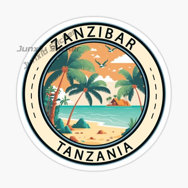 Car Accessories Zanzibar - 탄자니아 잔지바르 국기 비닐 자동차 스티커