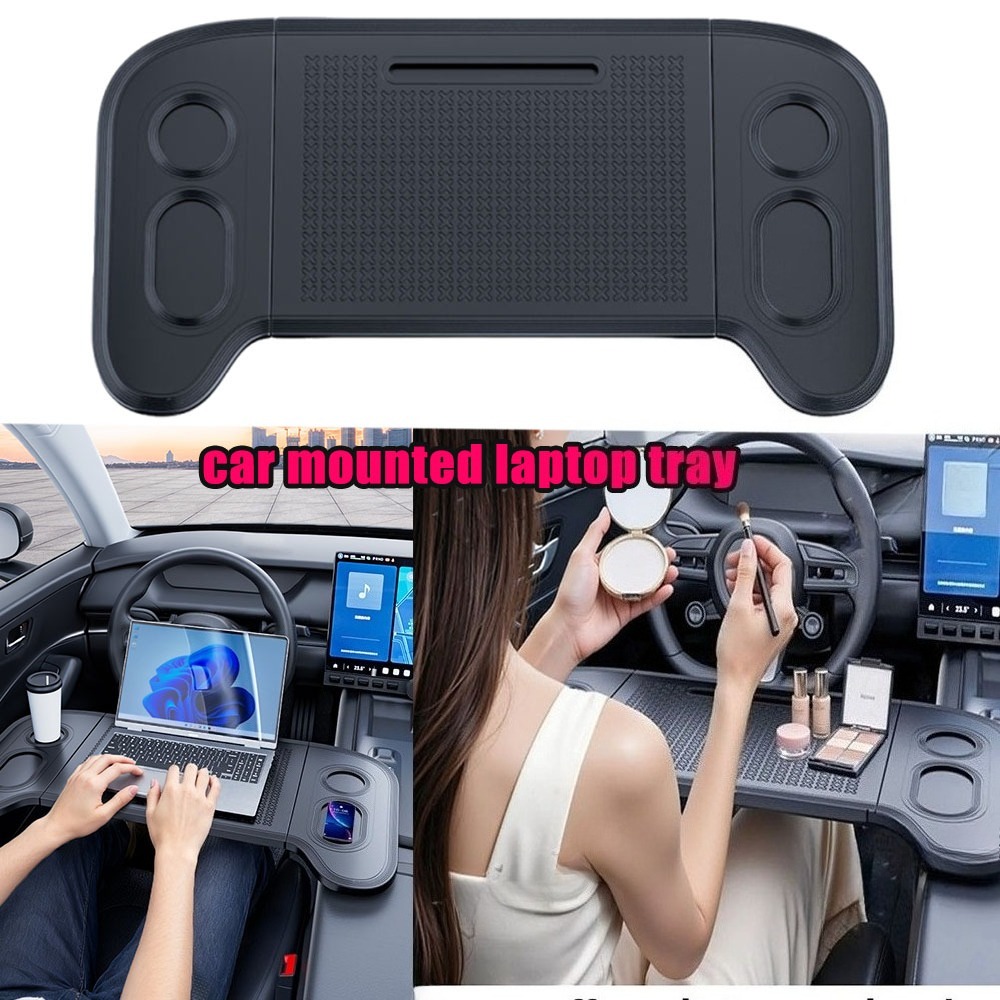 Car Accessories For Road Trip - 접이식 차량용 노트북 책상, 스티어링 휠