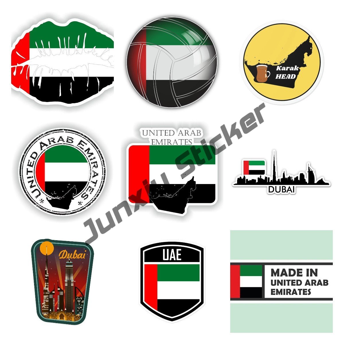 Car Accessories Dubai - 아랍 에미리트 국기 지도 데칼, 홈