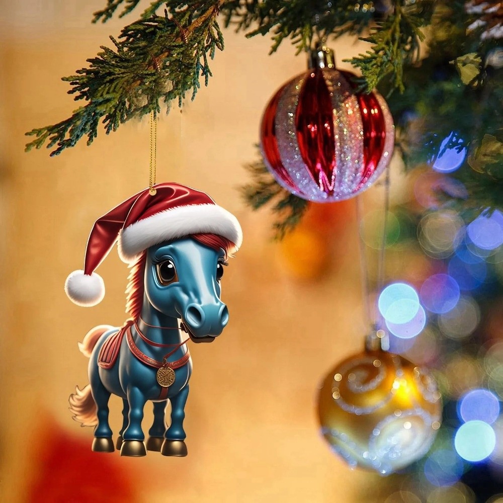 Car Accessories Xmas Gifts - 2D 평면 크리스마스 장식 펜던트 DIY