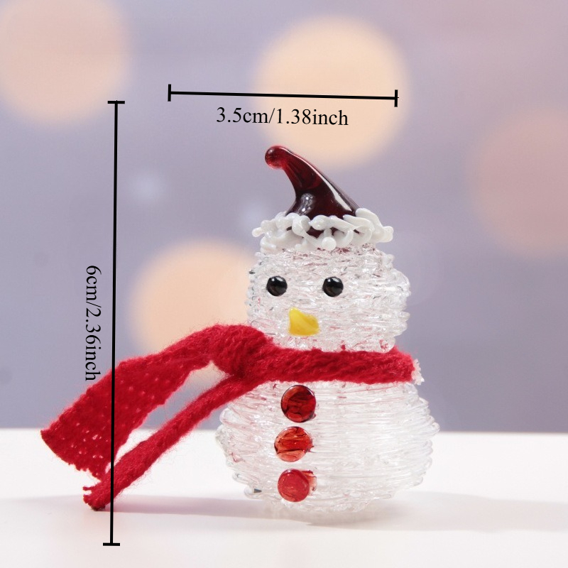 수제 유리 크리스마스 트리 눈사람 장식품 창의적인 휴일 - Car Accessories Xmas Gifts 리뷰 및 가격