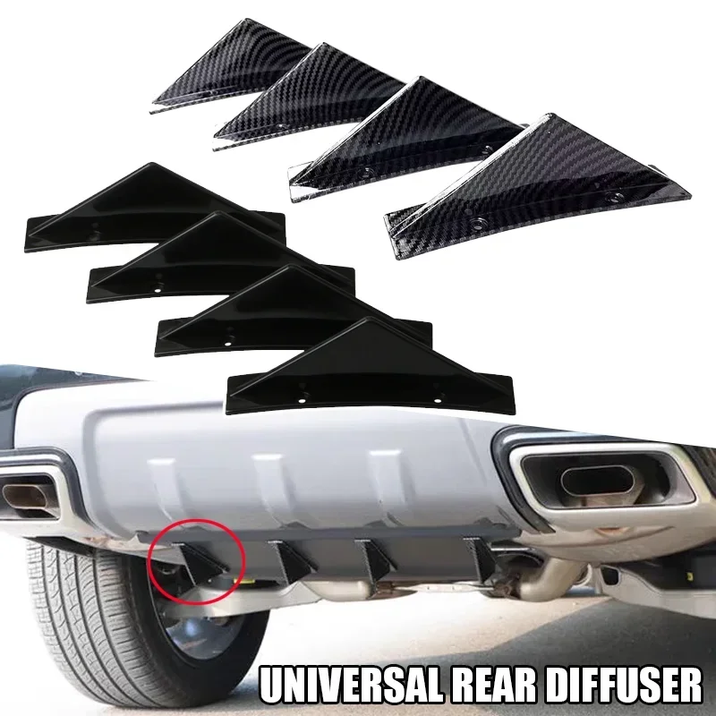 유니버셜 4피스 자동차 리어 범퍼 립 디퓨저 샤크핀 카 - Car Accessories Lipa 리뷰 및 가격