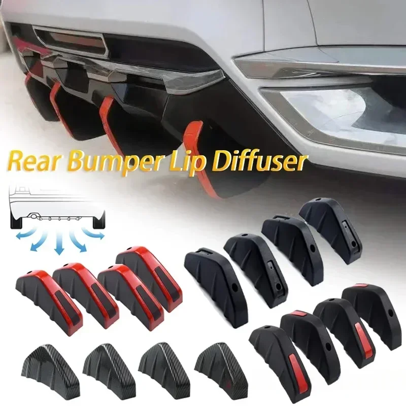 유니버셜 4피스 자동차 리어 범퍼 립 디퓨저 샤크핀 카 - Car Accessories Lipa 리뷰 및 가격