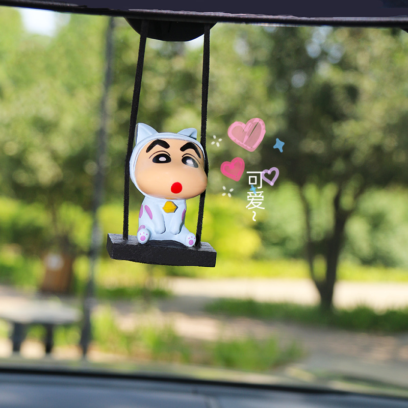 귀여운 신짱 자동차 펜던트, 귀여운 백미러 아로마 장식 - Car Accessories Hanging From Mirror 리뷰 및 가격