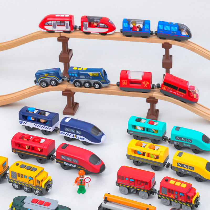 나무 철도 기차 기관차 자석 기차 장난감 전기차 나무  - Car Accessories Xmas Gifts 리뷰 및 가격