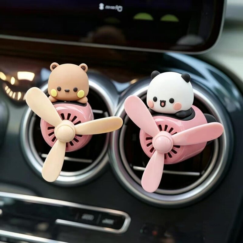 핫 카툰 부부 이어 피규어 에어플레인 파일럿 자동차 방 - Car Accessories Perfume 리뷰 및 가격