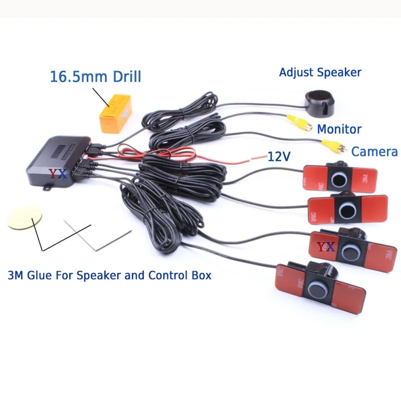 차량 센서 키트 16.5MM 파크트로닉 액세서리 자동  - Car Accessories In India 리뷰 및 가격