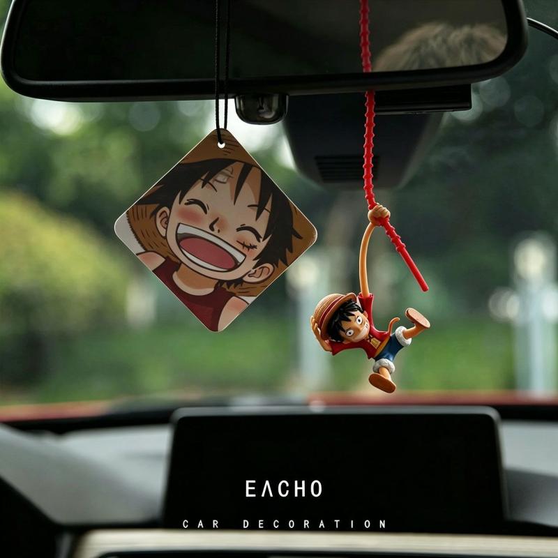 원피스 몽키 D. 루피 자동차 펜던트 새 밀짚모자 루피 - Car Accessories Hanging From Mirror 리뷰 및 가격