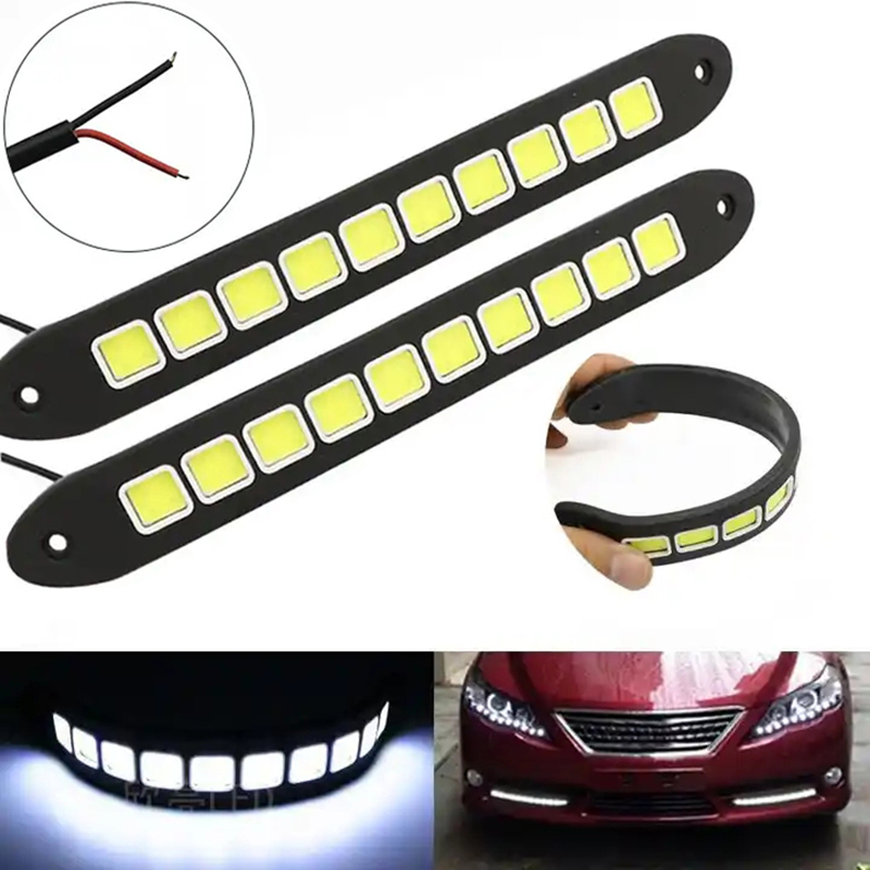 1/2pcs DRL COB 자동차 LED 주간 러닝 라 - Car Accessories For Road Trip 리뷰 및 가격