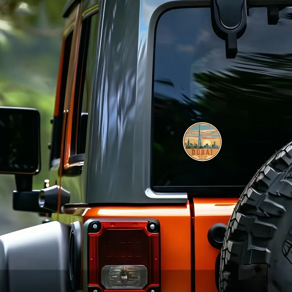 1개 무광 두바이 UAE 만화 기념품 비닐 스티커 자동 - Car Accessories Dubai 리뷰 및 가격