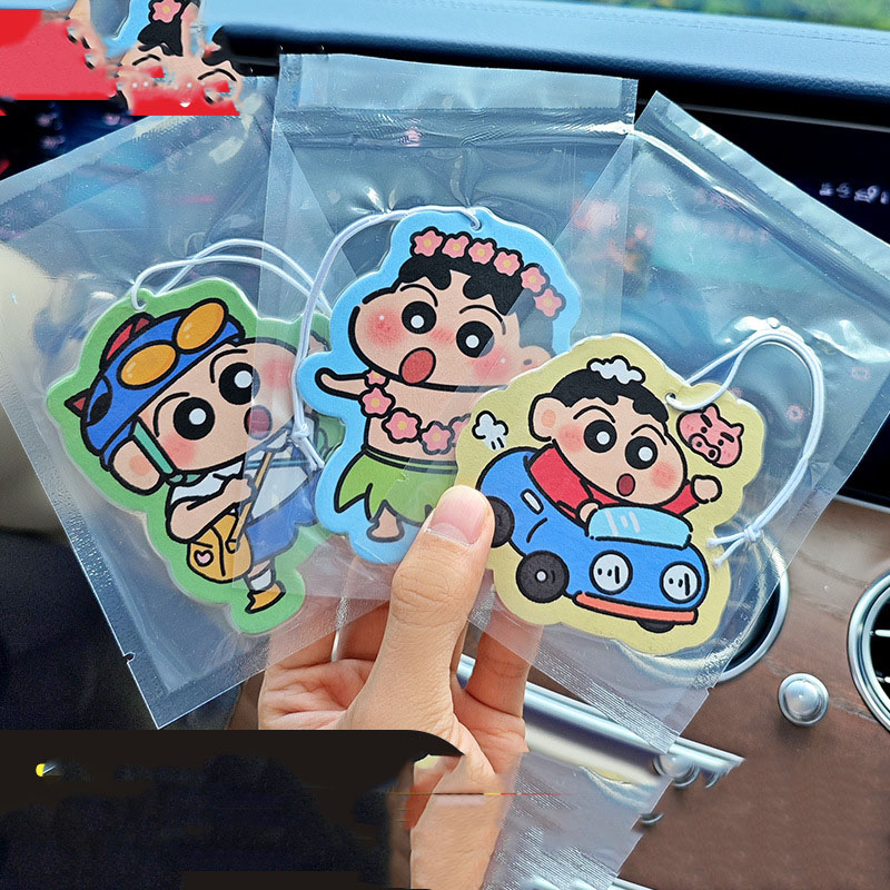 귀여운 신짱 자동차 방향제, 룸미러 장식용 향기 카드, - Car Accessories Perfume 리뷰 및 가격