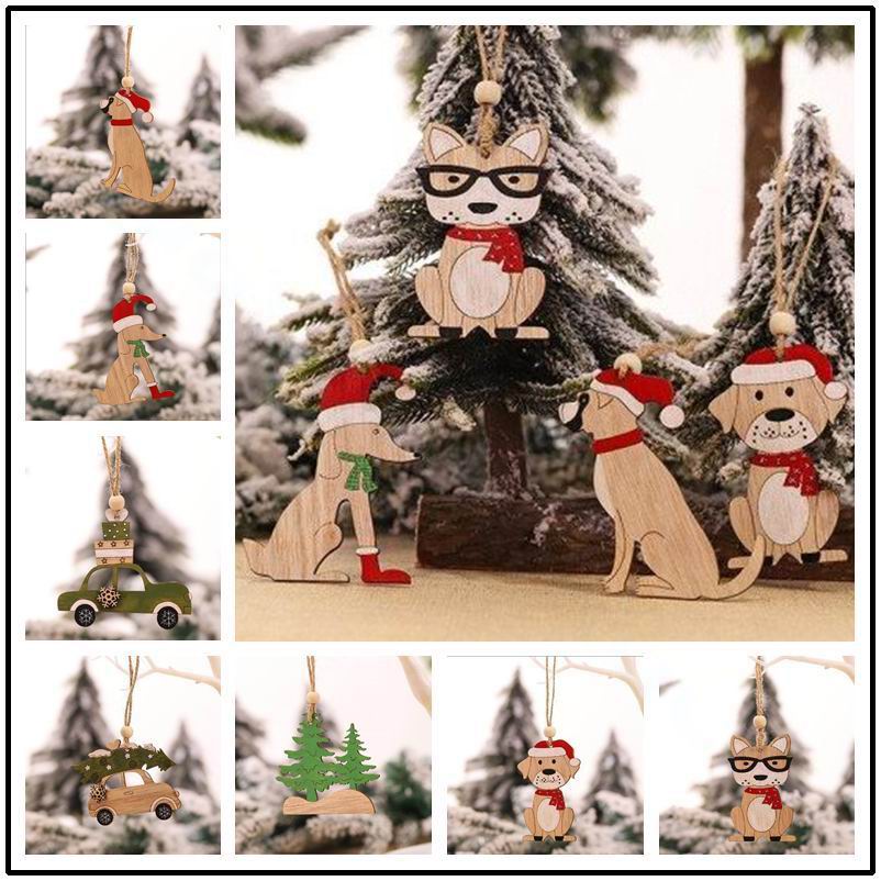8개 크리스마스 펜던트 나무 장식품 자동차 개 모양 집 - Car Accessories Xmas Gifts 리뷰 및 가격